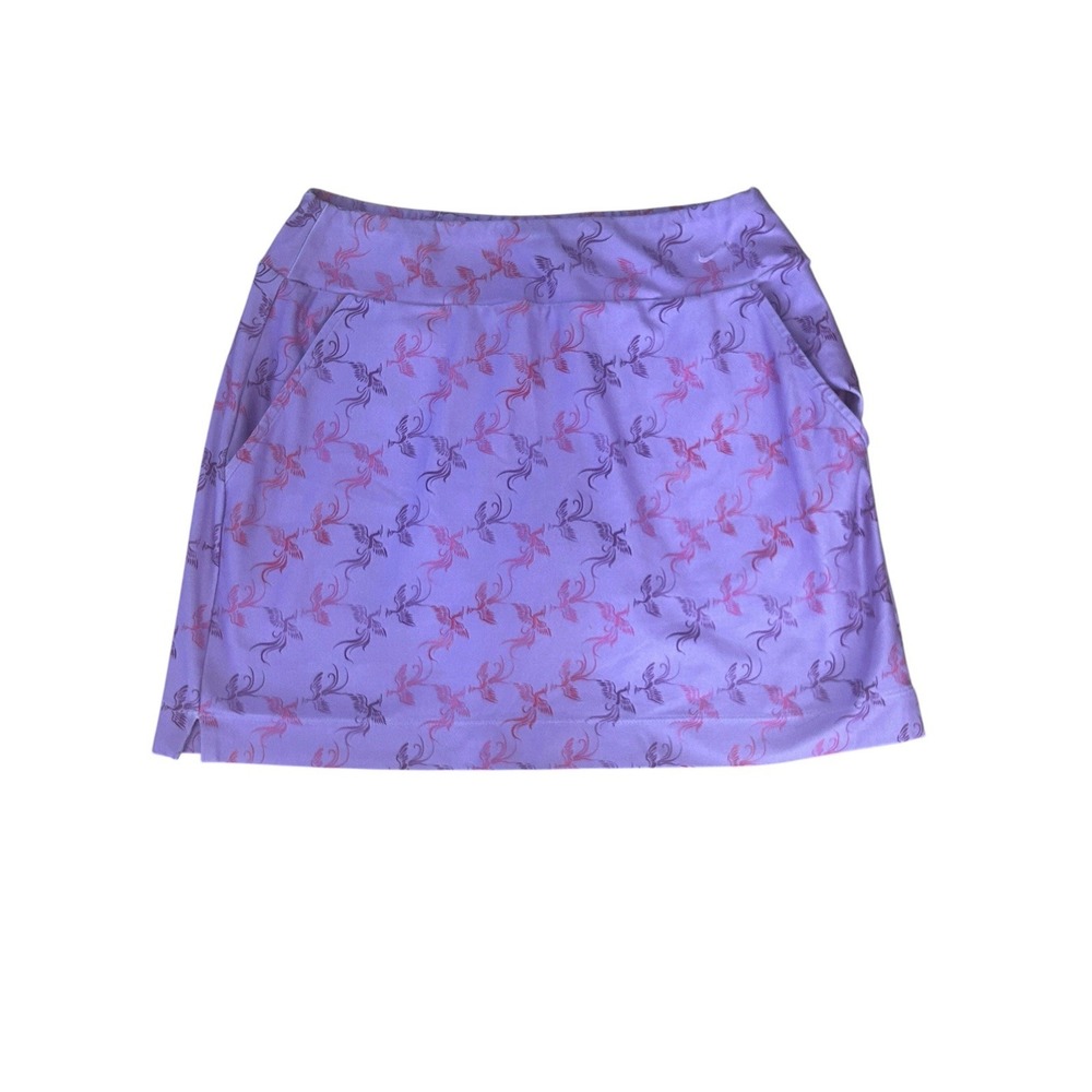 Nike Purple Floral Prink Skort Golf Tennis Sz S Pockets Dri-Fit UV